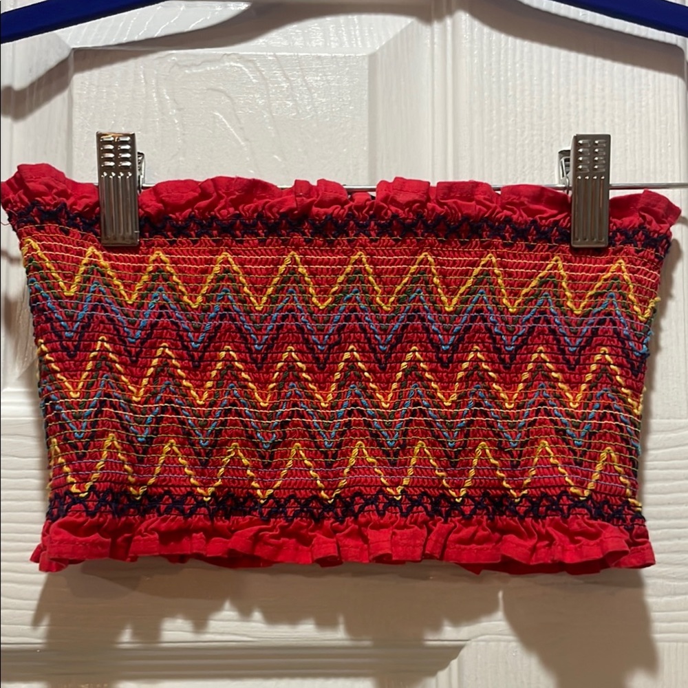 Zigzag Patterned Tube Top